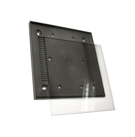 I-Sign Eco Flex väggmonterad skylt, svart, 150x150mm
