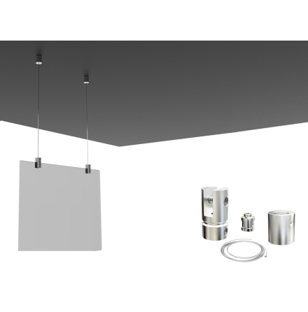 Hanging kit for up to 6mm panel INOX, 1st