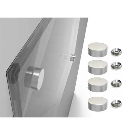 Kupolmutter i aluminium,18mm 4 pack