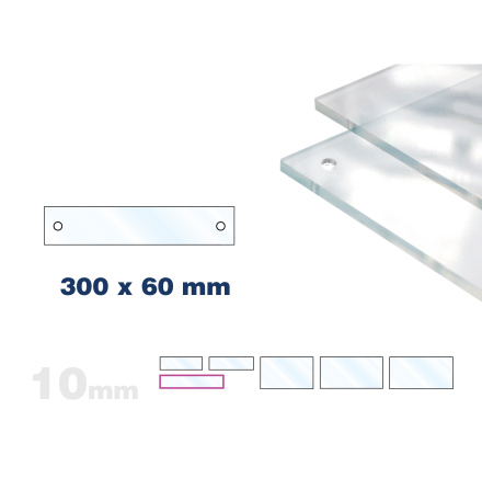 Skyltmne, 10mm Clear, 300x60mm