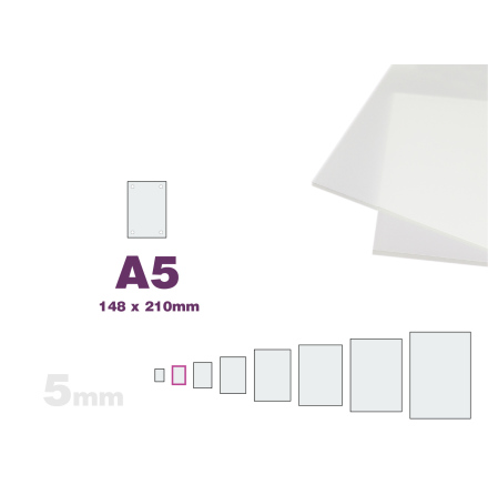 GS Acrylic A5 5mm DS Matt 148x210mm Frost med matt kant
