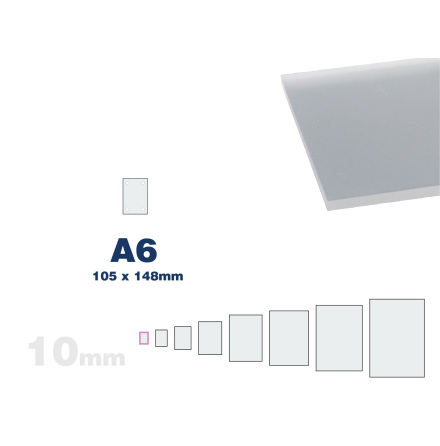 GS Acrylic A6 10mm DS Matt 105x148mm Frost med matt kant 13 mm