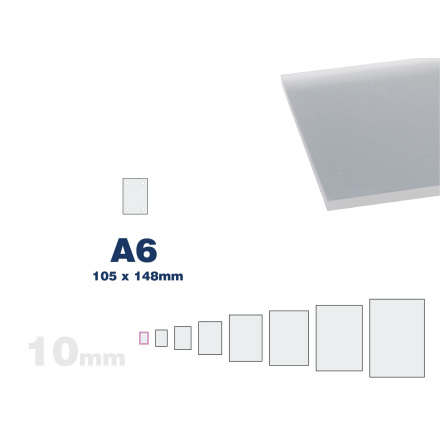 Skyltmne, 10mm frostad akryl, 105x148mm