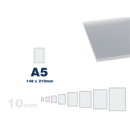 Skyltmne, 10mm frostad akryl, 148x210mm
