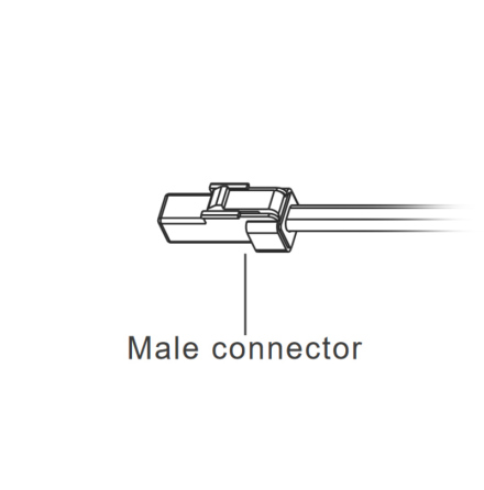 Male Connector for Lucoline, assembly 500mm