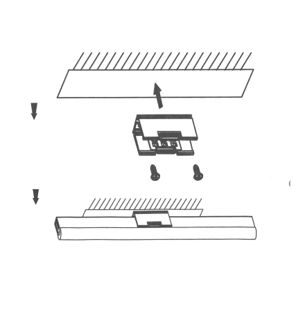 Aluminium Mounting Clip for LucoFLEX, 3,5cm length.