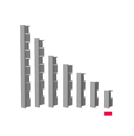 DOUBLE SIDED ENDCAP 62mm GREY