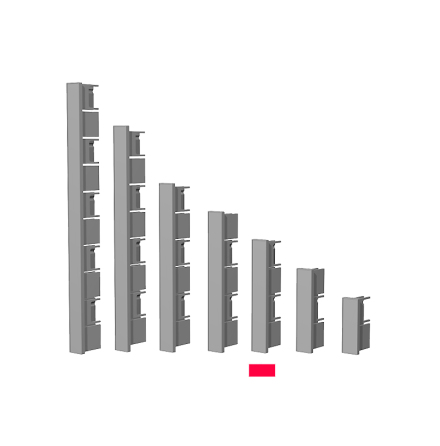 DOUBLE SIDED ENDCAP 125mm GREY