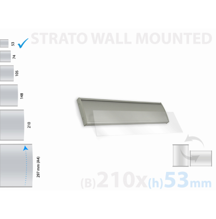Strato, vggmonterad skylt, skyltyta 210x53mm 