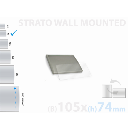 Strato, vggmonterad skylt, skyltyta 105x74mm 