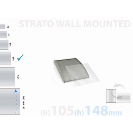 Strato, vggmonterad skylt, skyltyta 105x148mm, A6