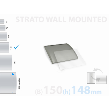 Strato, vggmonterad skylt, skyltyta 150x148mm, A6