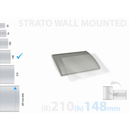 Strato, vggmonterad skylt, skyltyta 210x148mm, A5