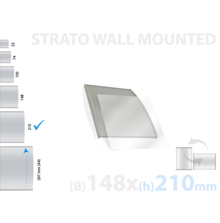 Strato, vggmonterad skylt, skyltyta 148x210mm, A5 