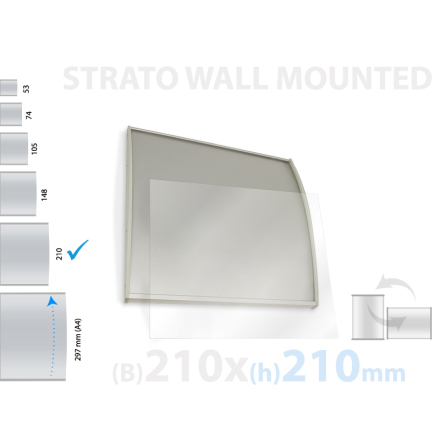 Strato, vggmonterad skylt, skyltyta 210x210mm 