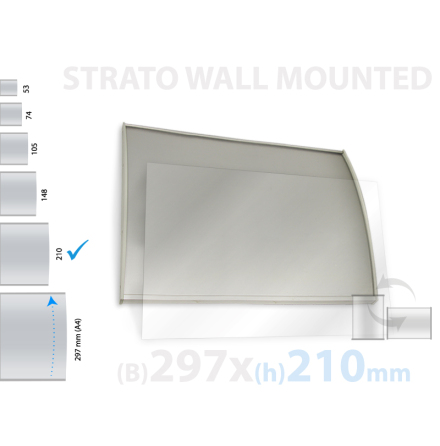 Strato, vggmonterad skylt, skyltyta 297x210mm, A4