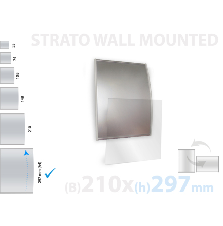 Strato, vggmonterad skylt, skyltyta 210x297mm, A4 