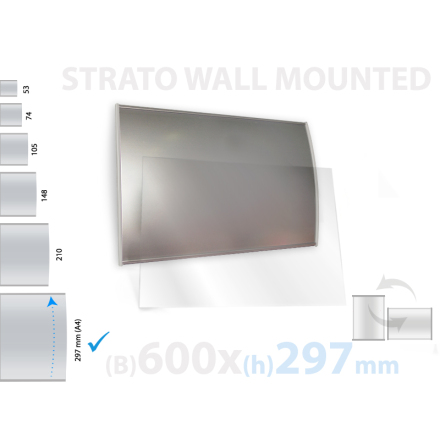 Strato, vggmonterad skylt, skyltyta 600x297mm 