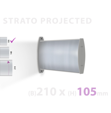 Strato Projected, skyltyta 210x105mm