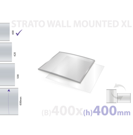 Strato, vggmonterad skylt, skyltyta 400x400mm