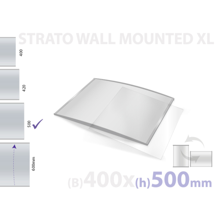 Strato, väggmonterad skylt, skyltyta 400x500mm