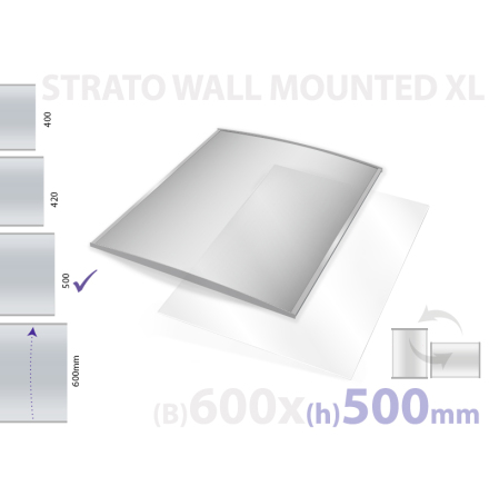 Strato, väggmonterad skylt, skyltyta 600x500mm 