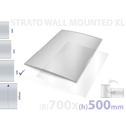 Strato, väggmonterad skylt, skyltyta 700x500mm