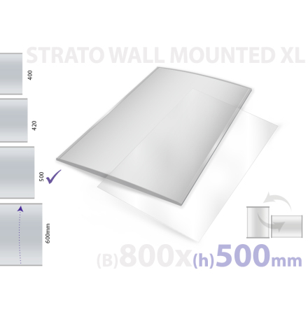 Strato, väggmonterad skylt, skyltyta 800x500mm