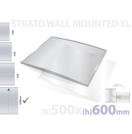 Strato, väggmonterad skylt, skyltyta 500x600mm