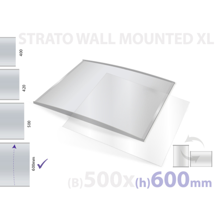 Strato, vggmonterad skylt, skyltyta 500x600mm