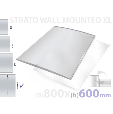 Strato, väggmonterad skylt, skyltyta 800x600mm