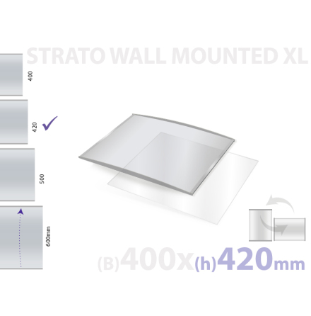 Strato, vggmonterad skylt, skyltyta 400x420mm 