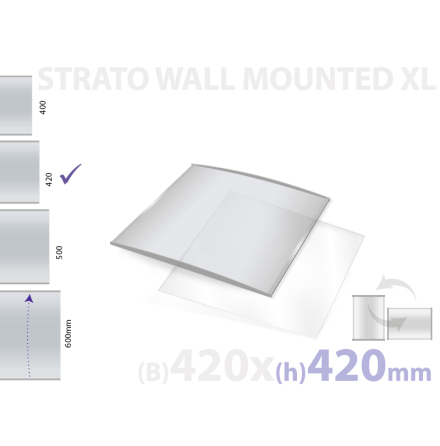 Strato, väggmonterad skylt, skyltyta 420x420mm