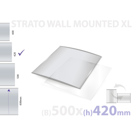 Strato, väggmonterad skylt, skyltyta 500x420mm 