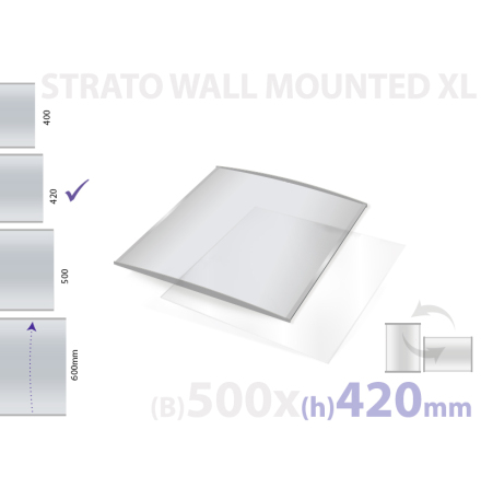 Strato, vggmonterad skylt, skyltyta 500x420mm 