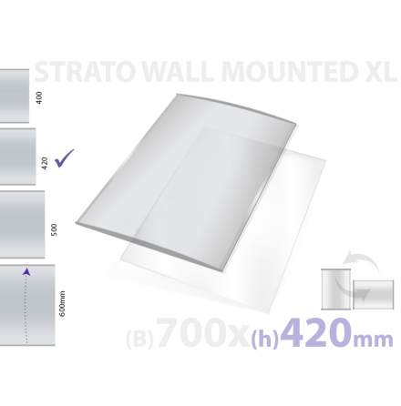 Strato, väggmonterad skylt, skyltyta 700x420mm