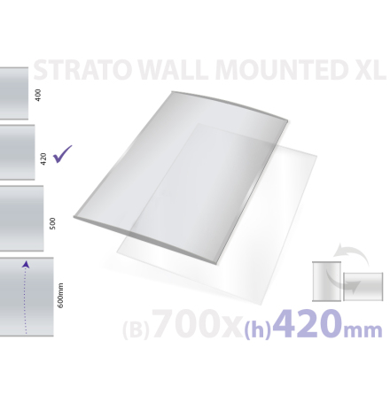 Strato, vggmonterad skylt, skyltyta 700x420mm