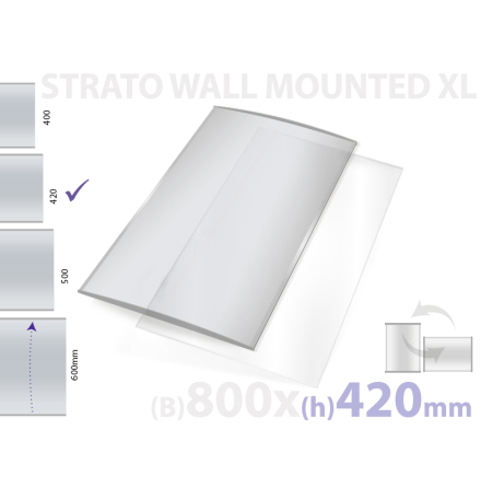 Strato, vggmonterad skylt, skyltyta  800x420mm
