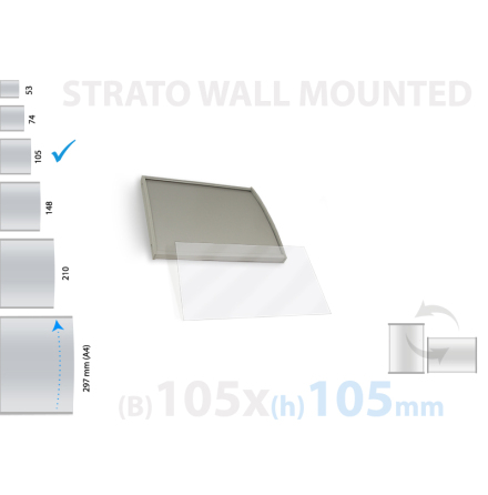 Strato, vggmonterad skylt, skyltyta 105x105mm 