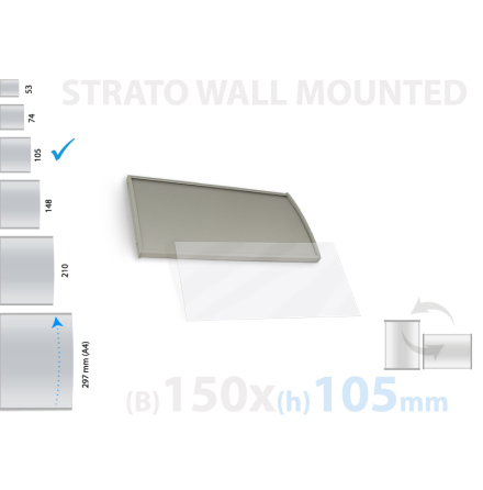 Strato, vggmonterad skylt, skyltyta 150x105mm 