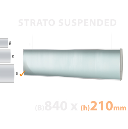 Strato hngande/nedpendlad , skyltyta 840x210mm