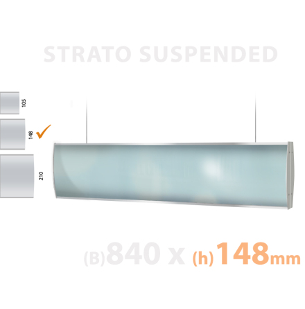 Strato hngande/nedpendlad , skyltyta 840x148mm 