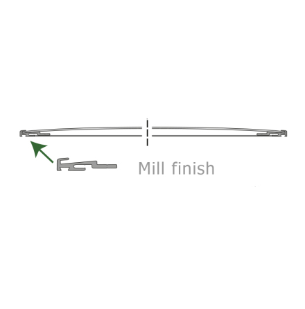 Universal kantprofil för att bygga större skyltar- Mill finish