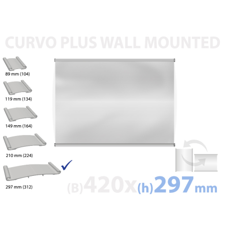 CURVO vggmonterad skylt, instick 420x297mm A3