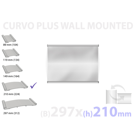 CURVO vggmonterad skylt, 297x210mm A4