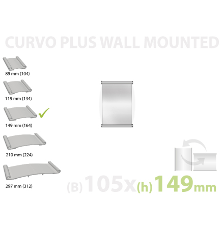 CURVO vggmonterad skylt, instick 105x149mm A6 