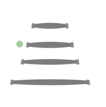 Dubbelsidigt sidstycke(endcap) till Curvoflaggskylt, 120mm