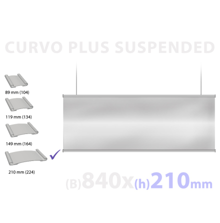 CURVO Hngande skylt, instick 210x840mm 