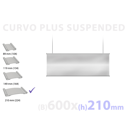 CURVO Hngande skylt, instick  210x600mm 