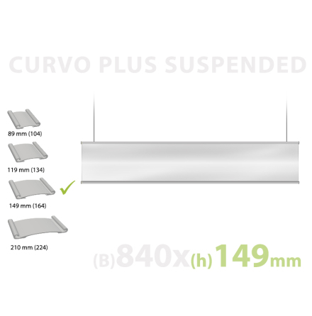 CURVO Hngande skylt, instick 149x840mm